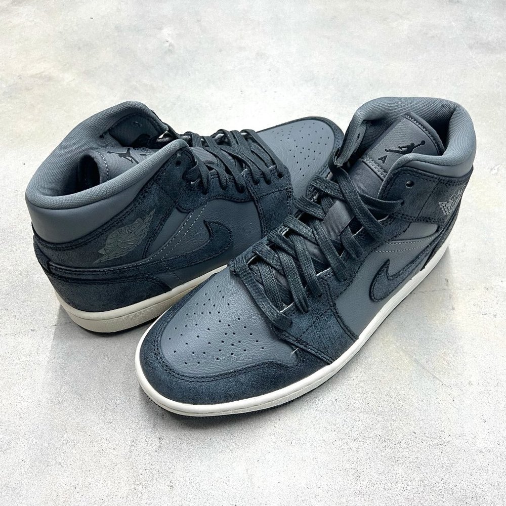 Jordan Men’s Mid-Top Sneakers in Charcoal/Black